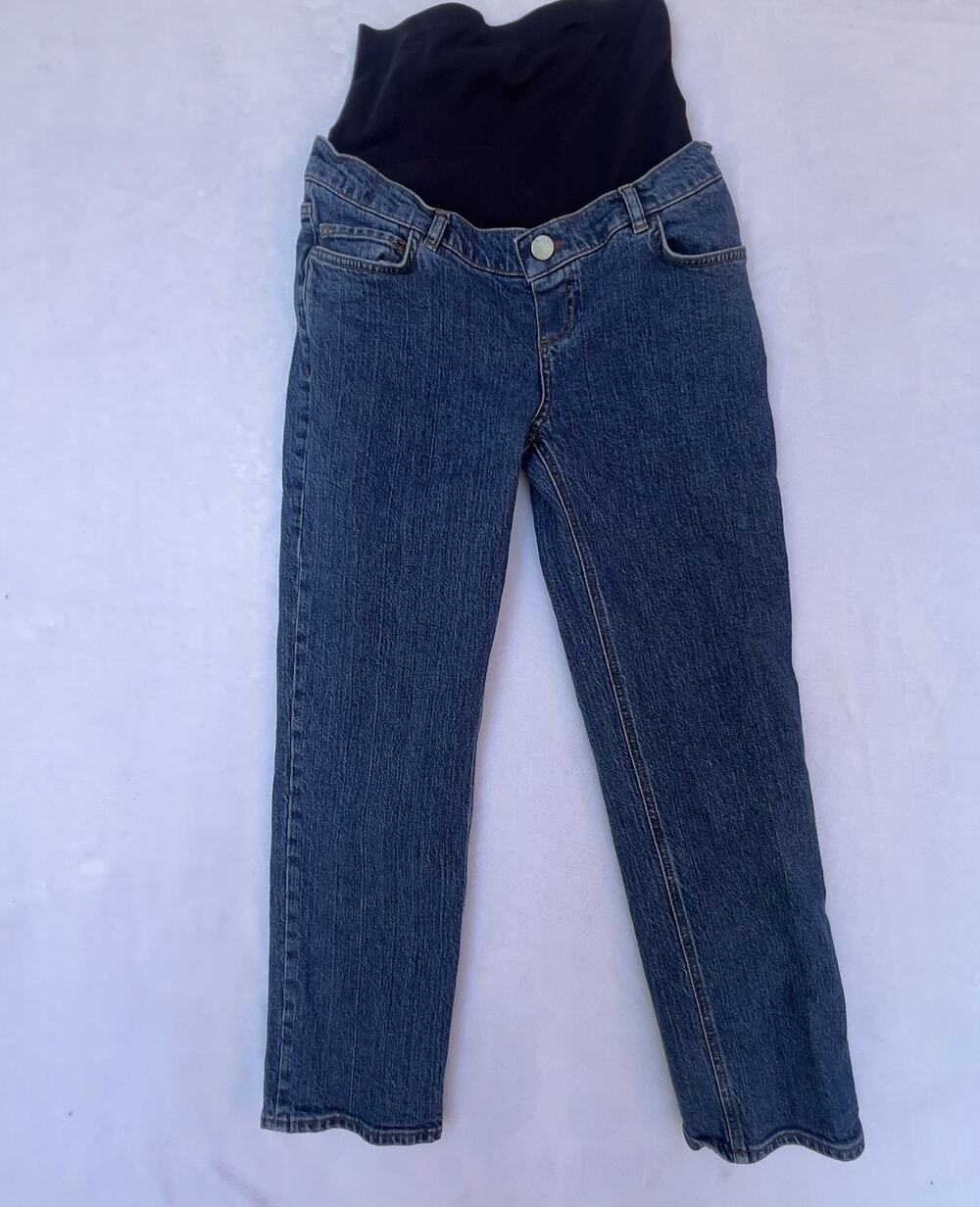ASOS Maternity Jeans Womens US 2 UK 6 Blue Denim Over Bump Straight Leg